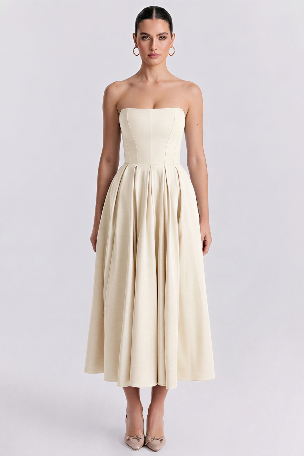 Vestido Bustier Celeste