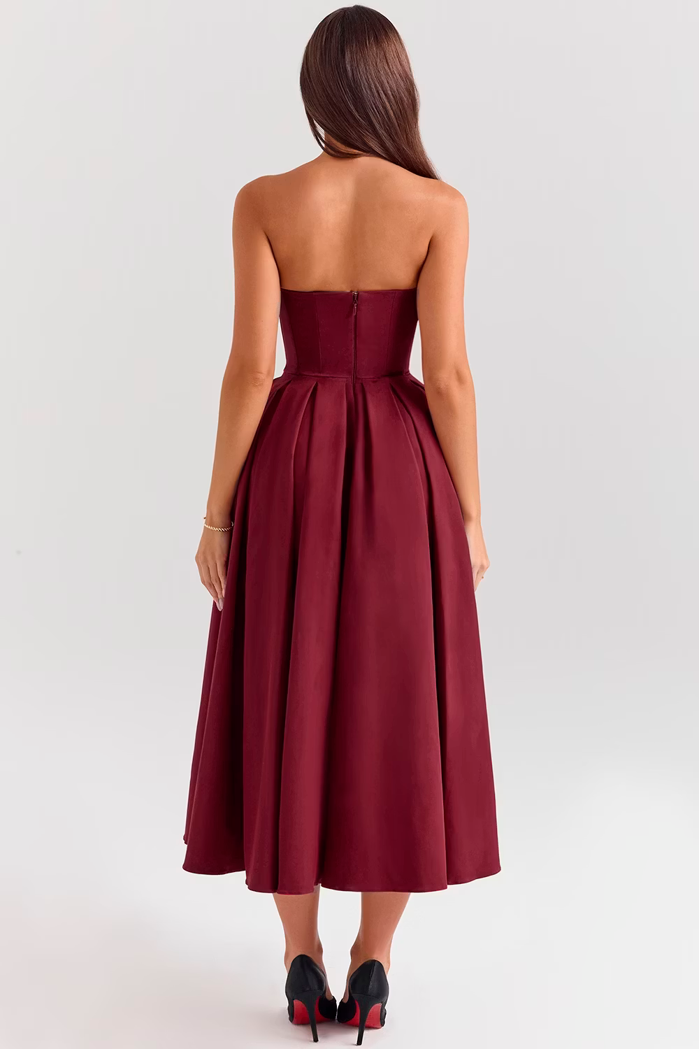 Vestido Bustier Celeste