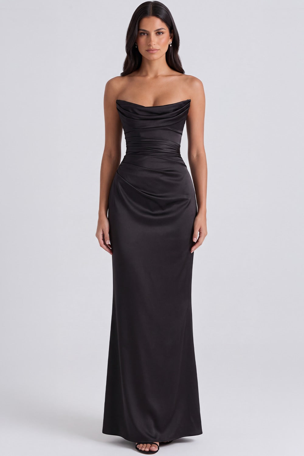Vestido Longo Bustier Clémence - Preto