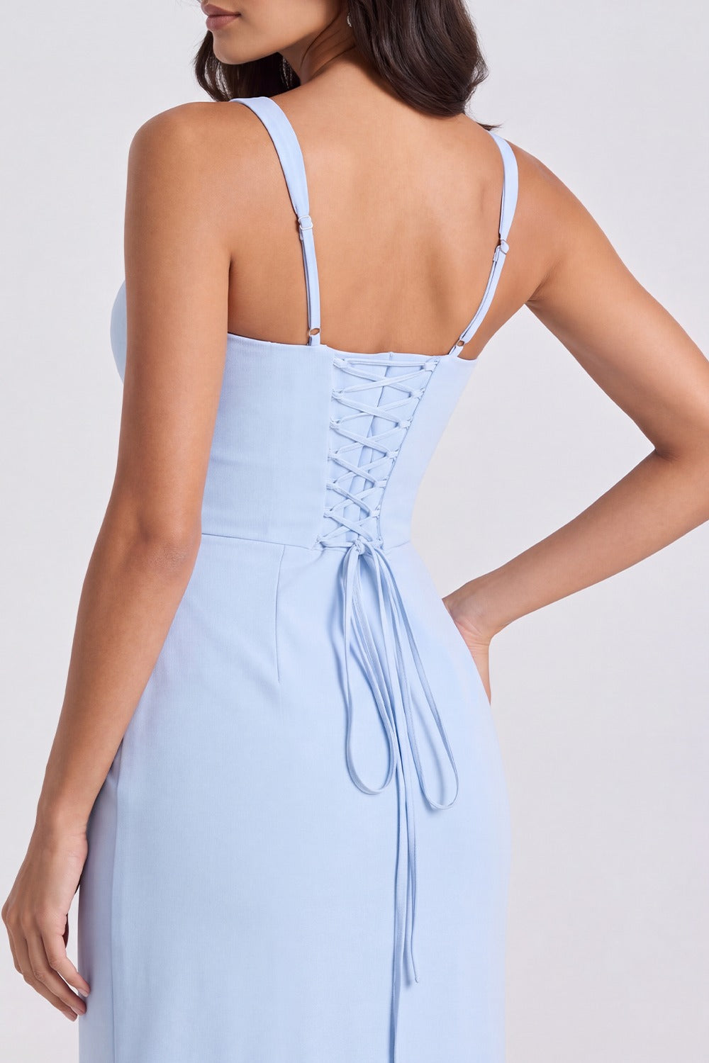 Vestido Longo Modelador Bérénice - Azul Claro