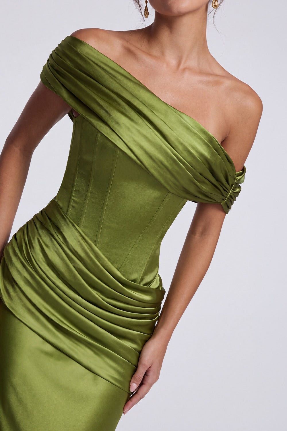 Vestido Longo Modelador Coralie - Verde Oliva