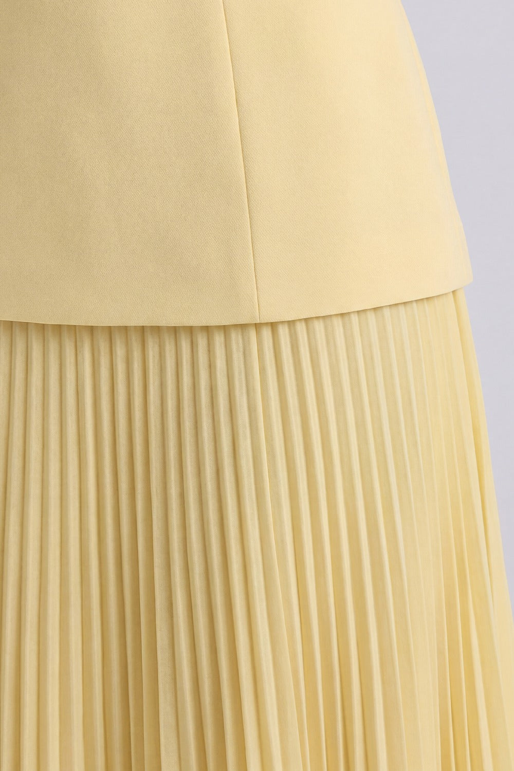 Vestido Longo Plissado Paloma - Amarelo