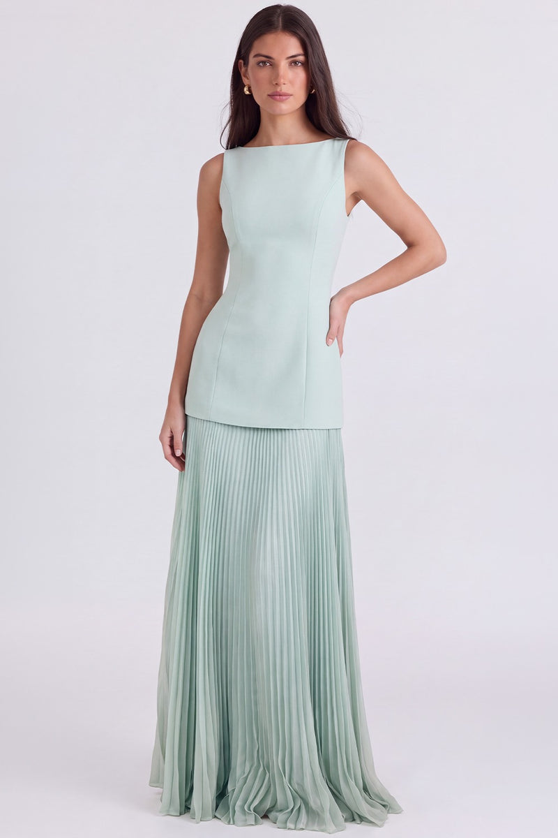 Vestido Longo Plissado Paloma