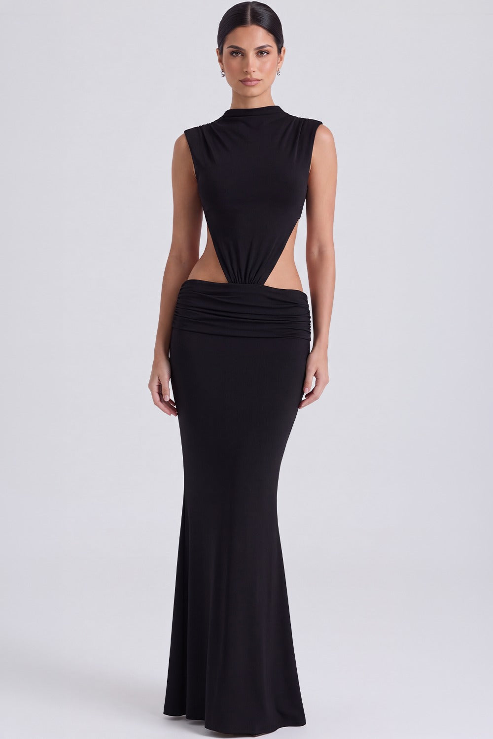Vestido Longo Vazado Chantal - Preto