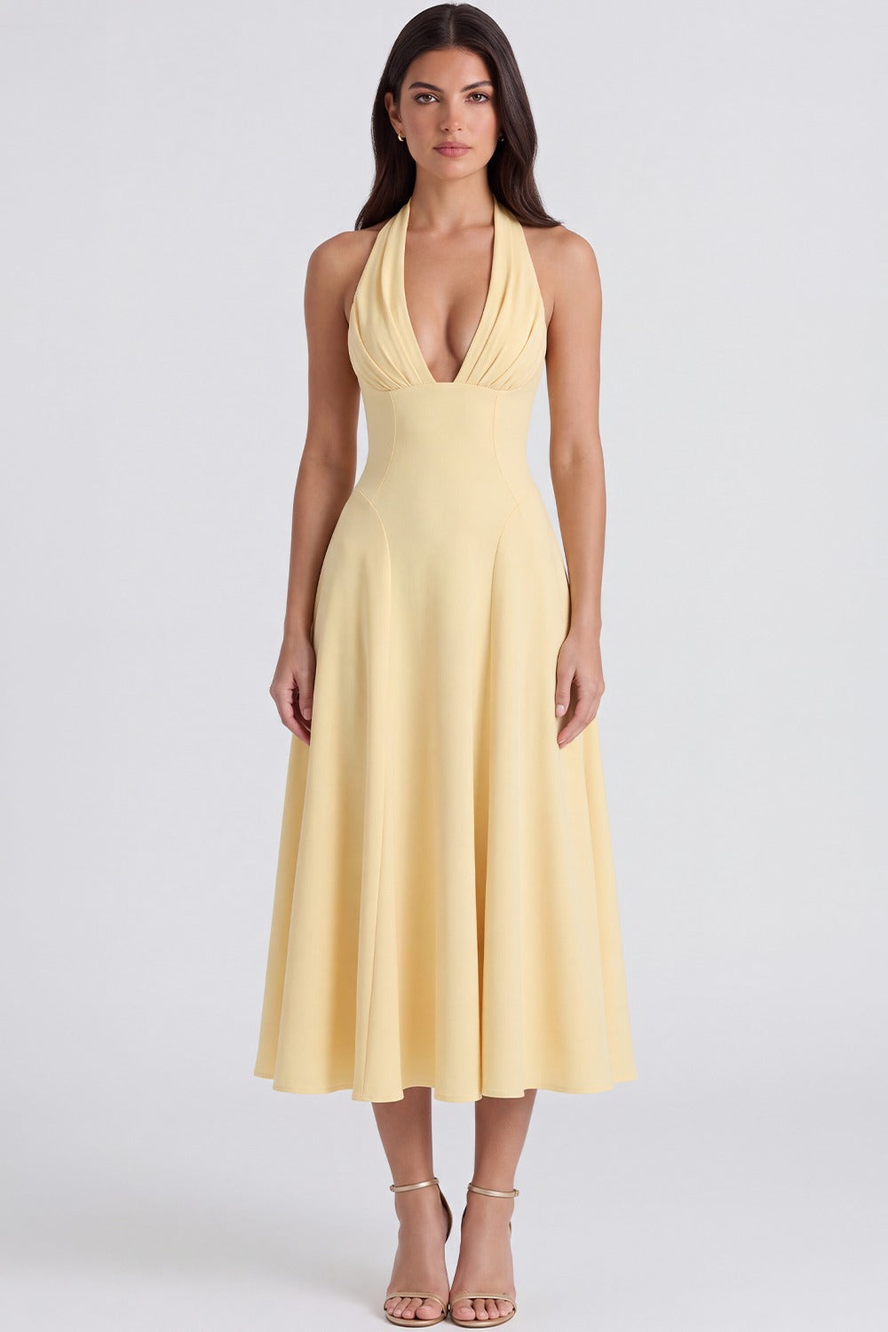 Vestido Midi Estelle - Amarelo