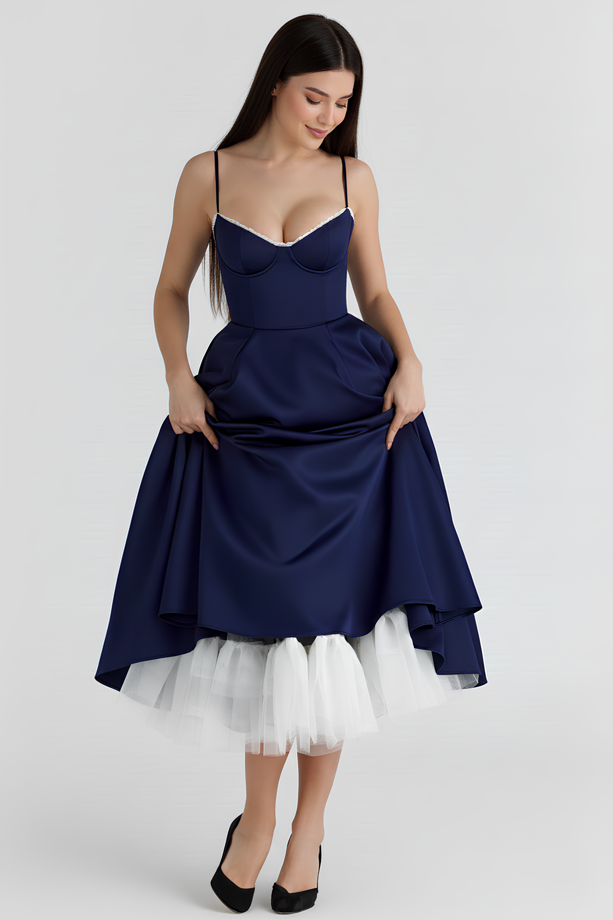 Vestido Midi Cloe - Dupla Camada.