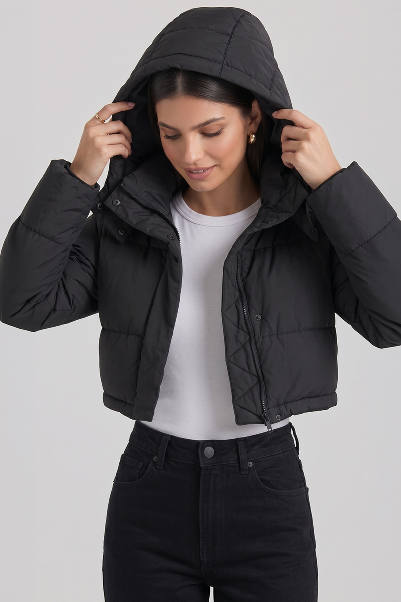 Jaqueta Puffer Cropped