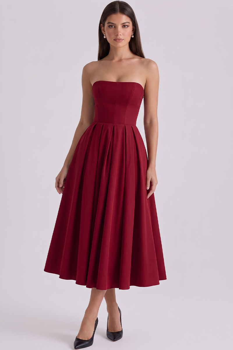 Vestido Bustier Celeste