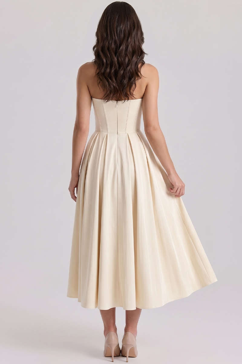 Vestido Bustier Celeste