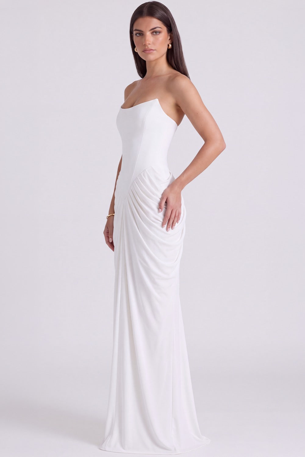Vestido Bustier Longo Roberta - Branco