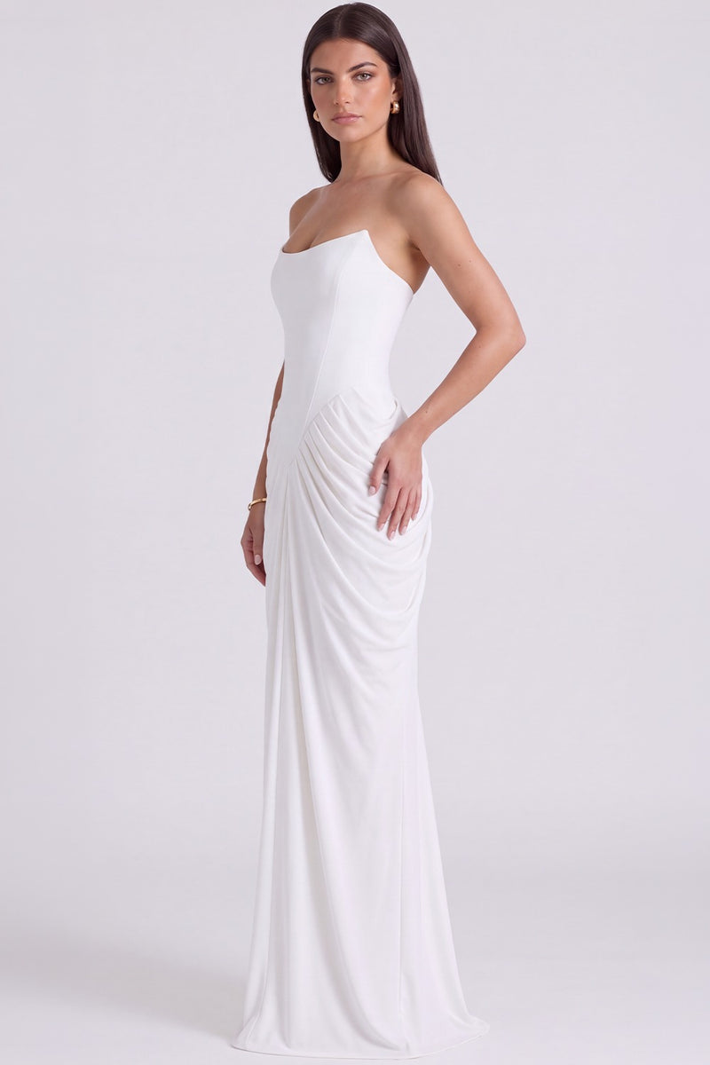 Vestido Bustier Longo Roberta - Branco