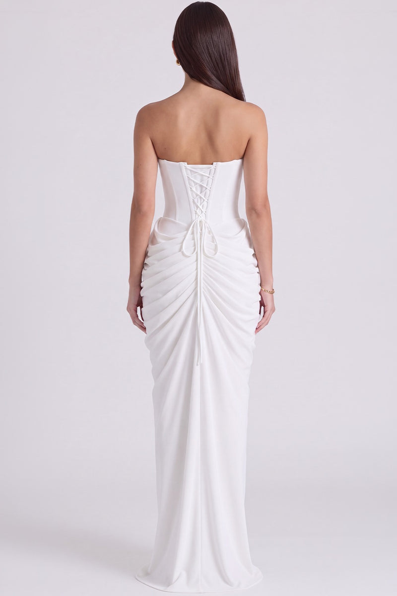 Vestido Bustier Longo Roberta - Branco