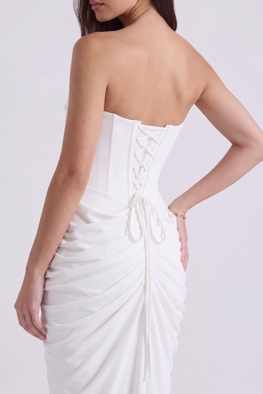 Vestido Bustier Longo Roberta - Branco