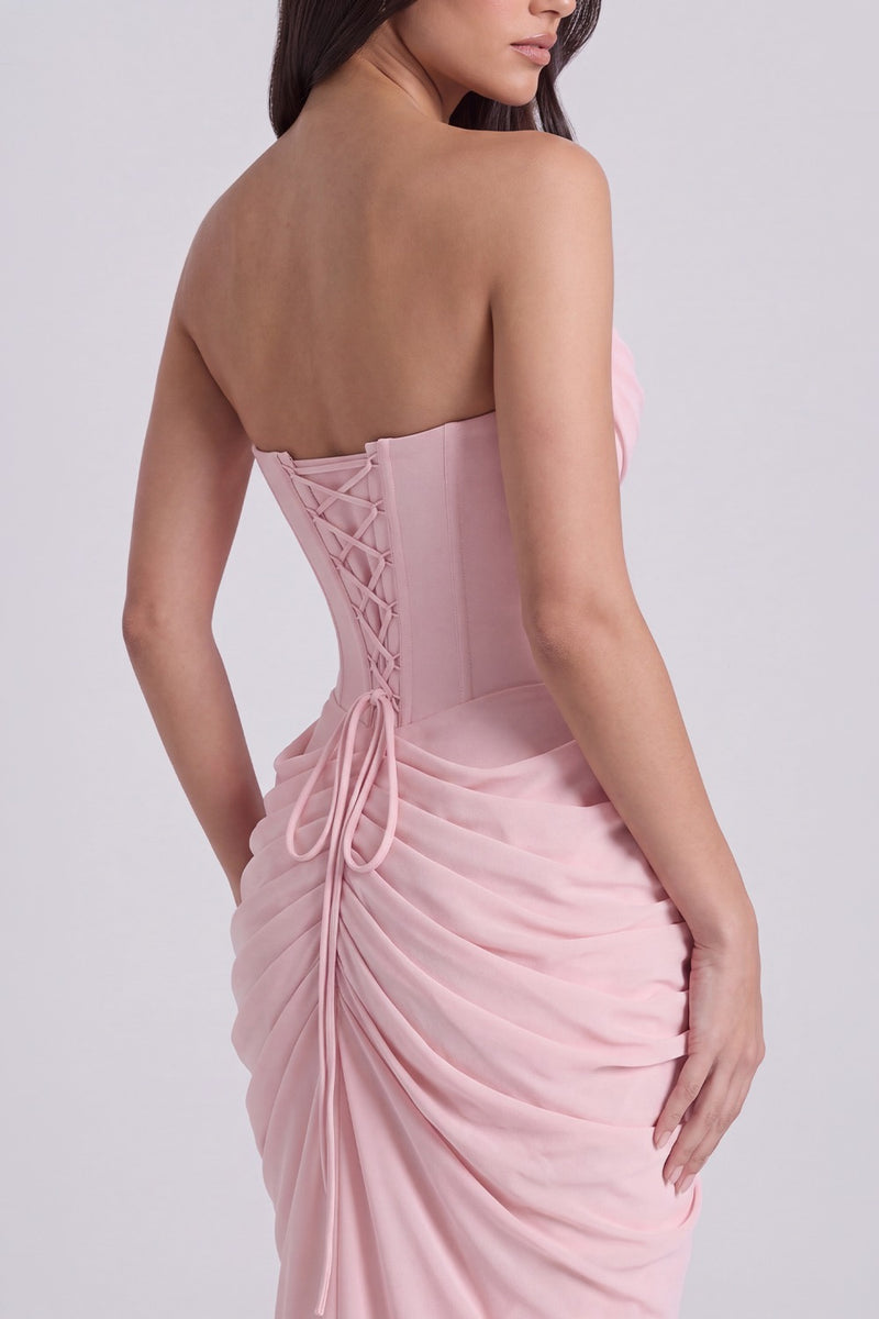 Vestido Bustier Longo Roberta - Rosa