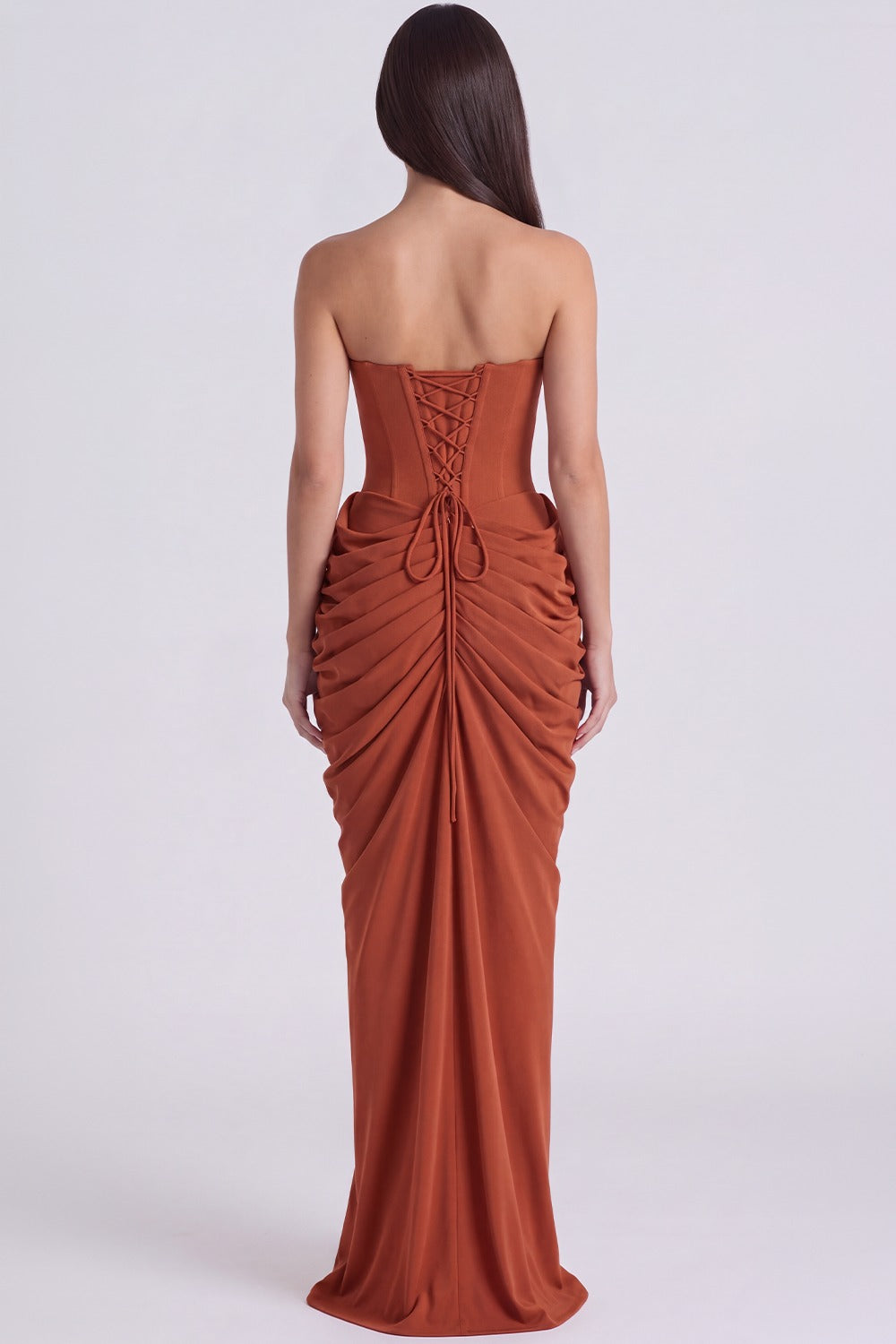 Vestido Bustier Longo Roberta - Terracota