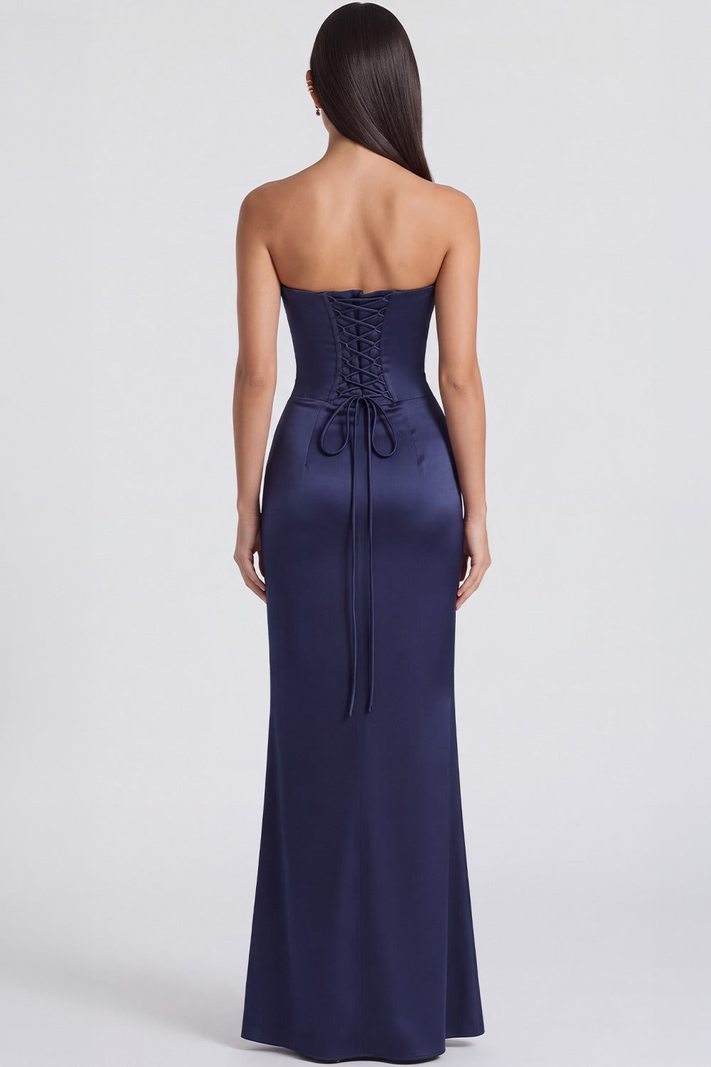Vestido Longo Bustier Clémence - Azul Marinho