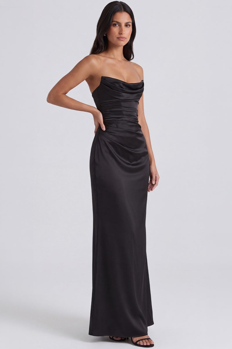 Vestido Longo Bustier Clémence - Preto