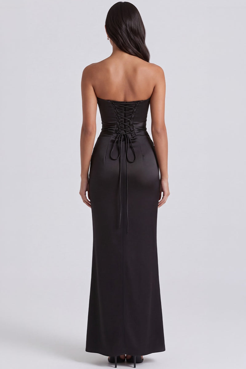 Vestido Longo Bustier Clémence - Preto