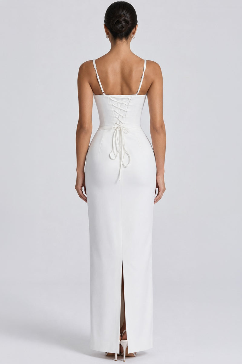 Vestido Longo Bustier Solène - Branco