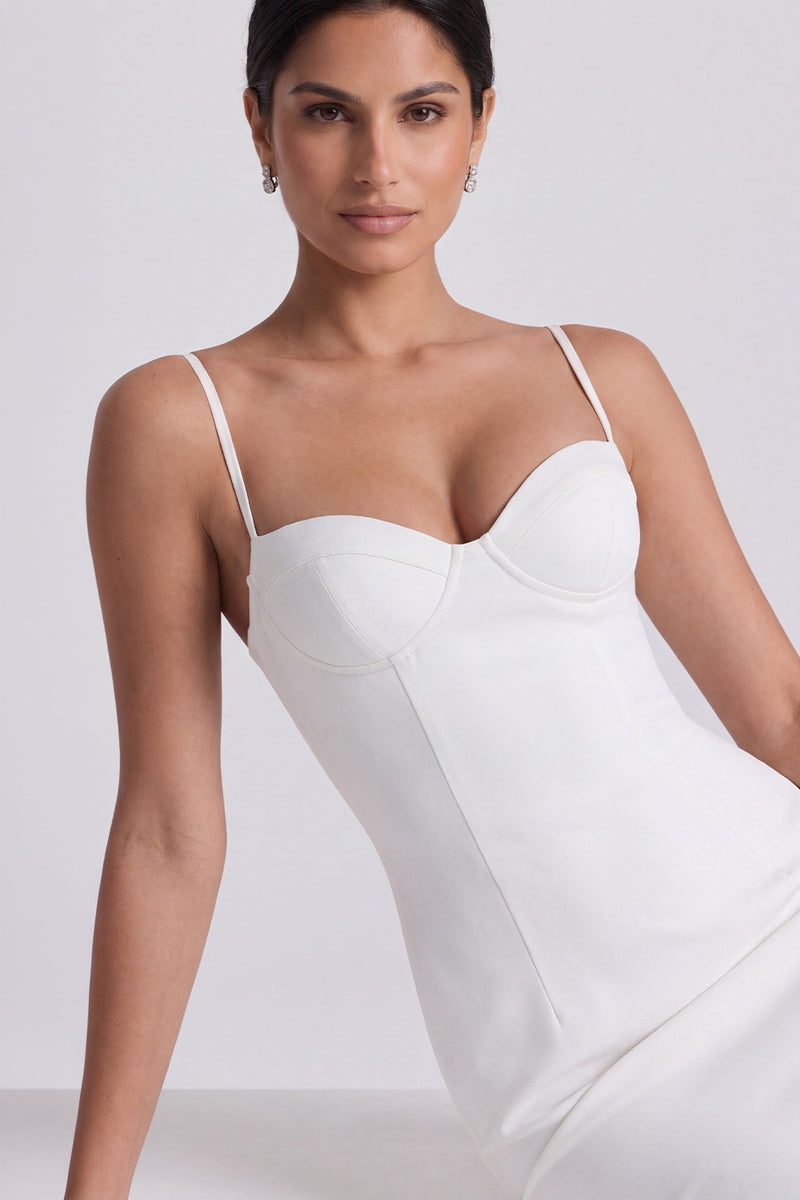 Vestido Longo Bustier Solène - Branco