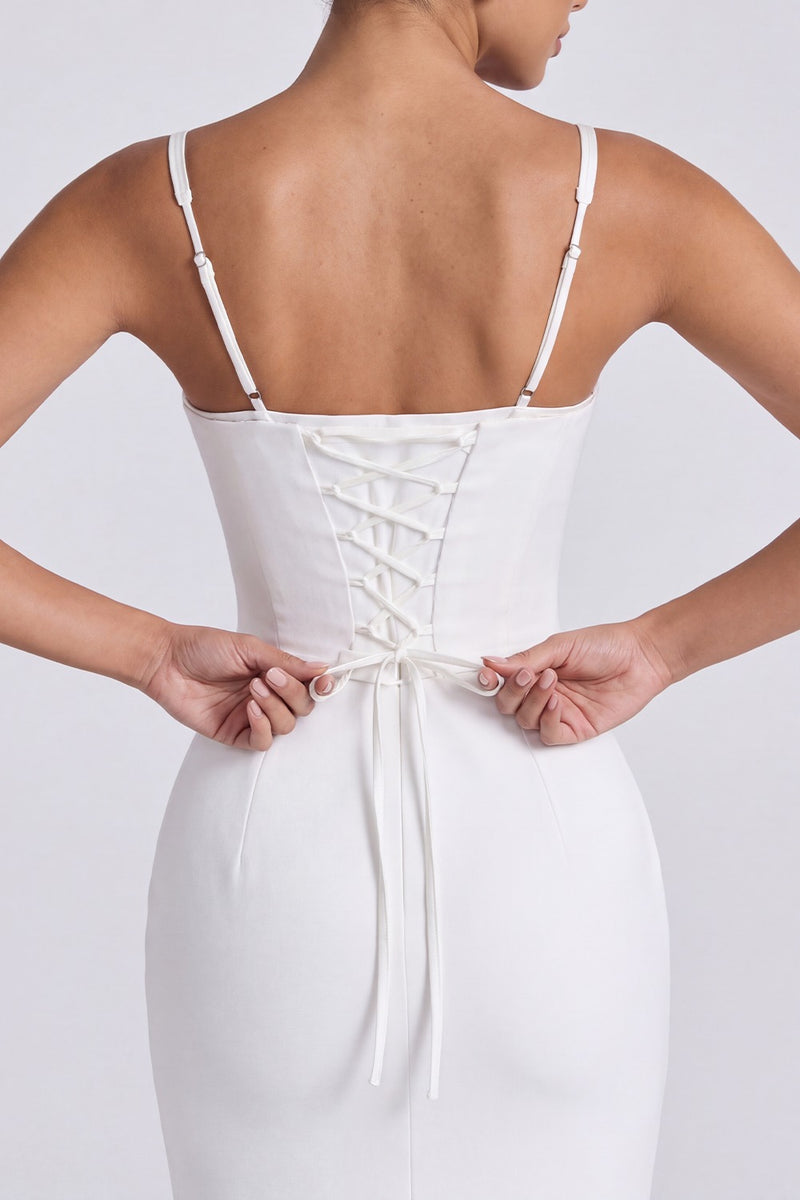 Vestido Longo Bustier Solène - Branco