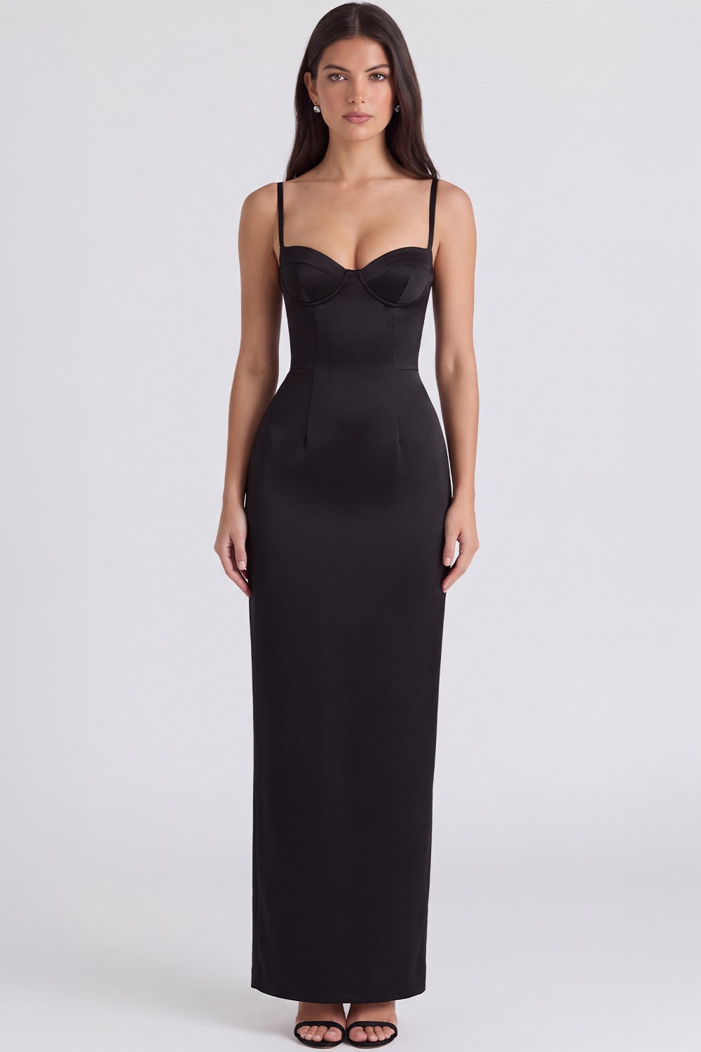 Vestido Longo Bustier Solène - Preto