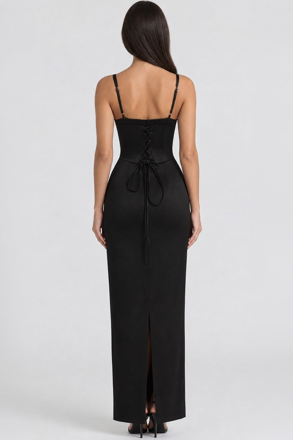 Vestido Longo Bustier Solène - Preto