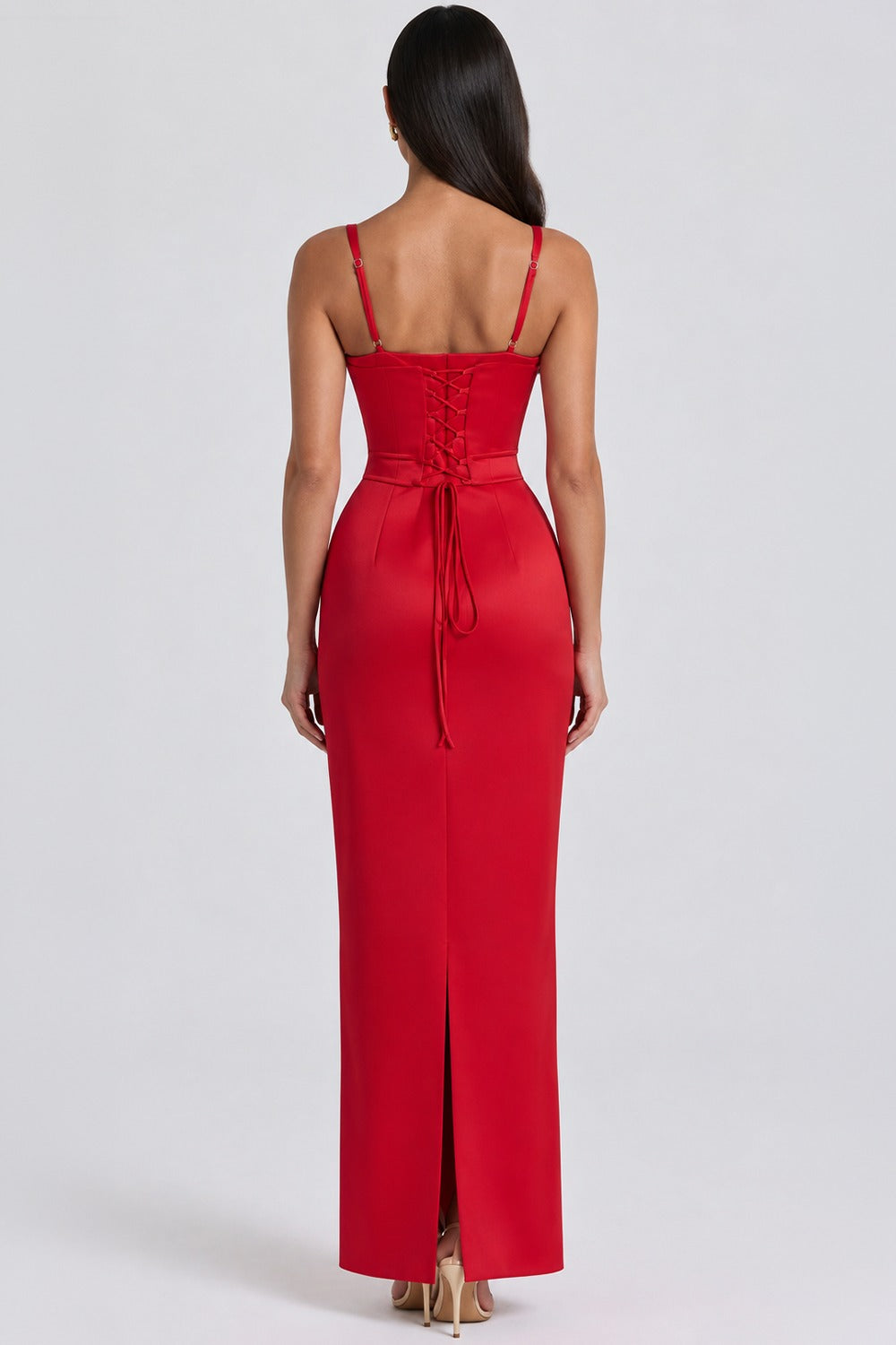 Vestido Longo Bustier Solène - Vermelho