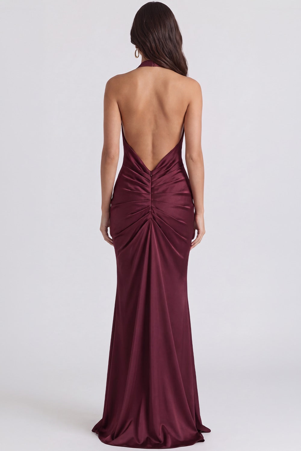 Vestido Longo Frente Única Inès - Marsala