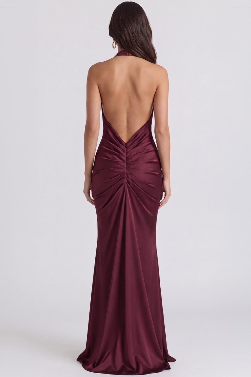 Vestido Longo Frente Única Inès - Marsala