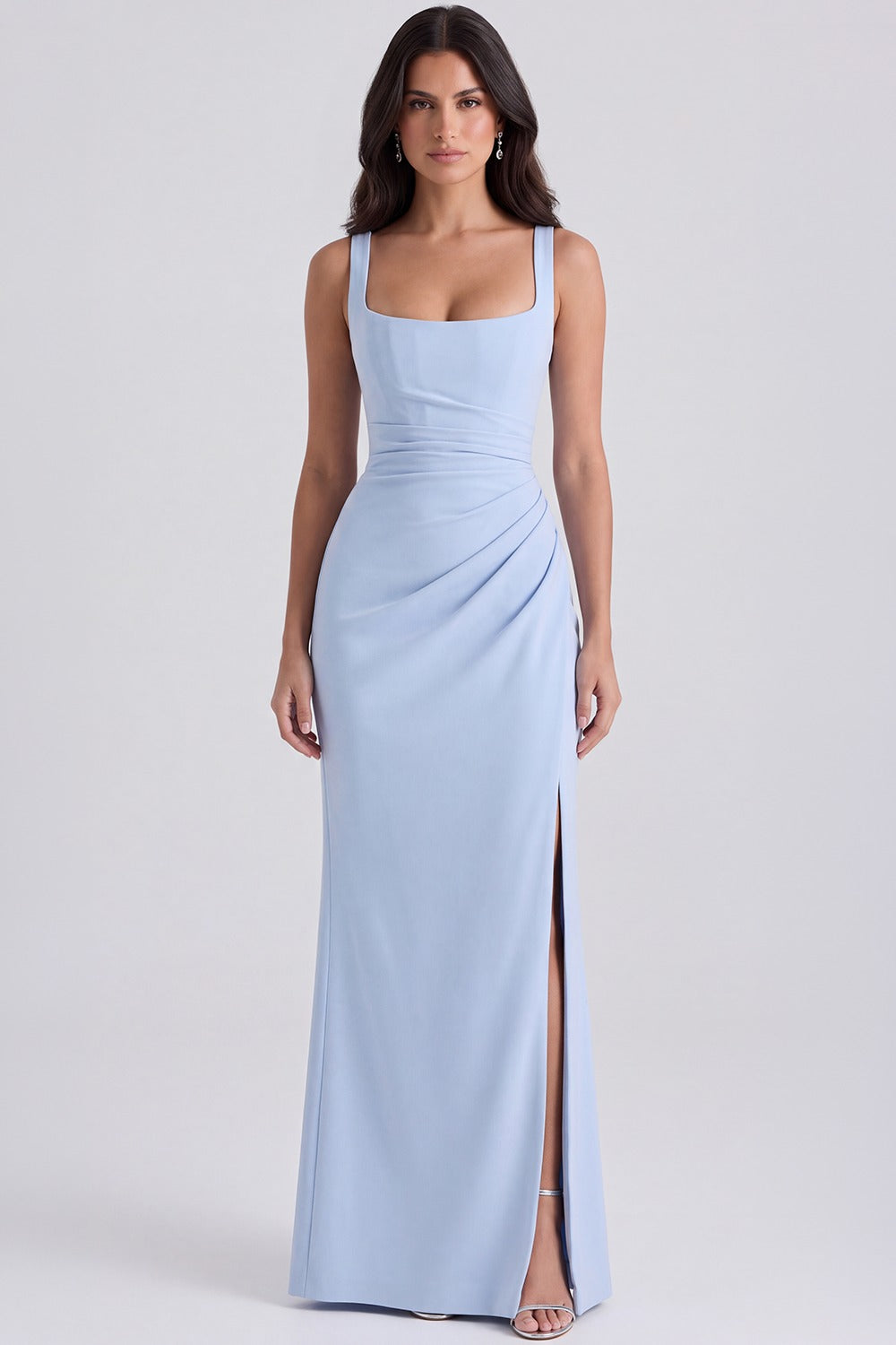 Vestido Longo Modelador Bérénice - Azul Claro