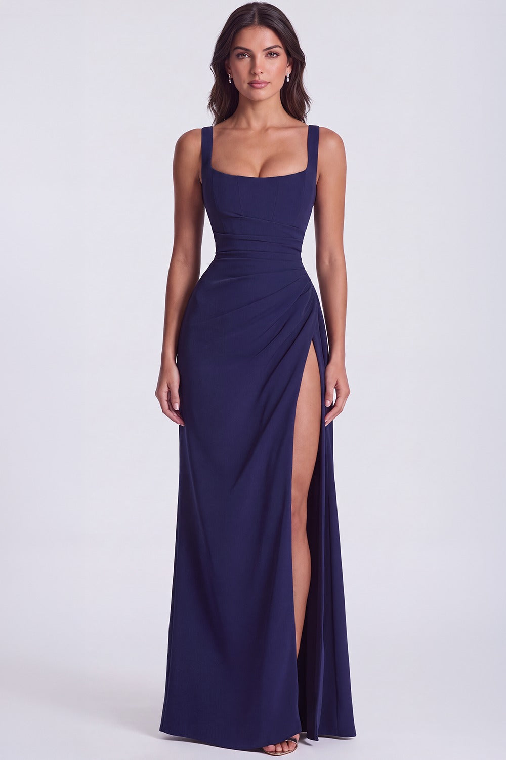 Vestido Longo Modelador Bérénice - Azul Marinho