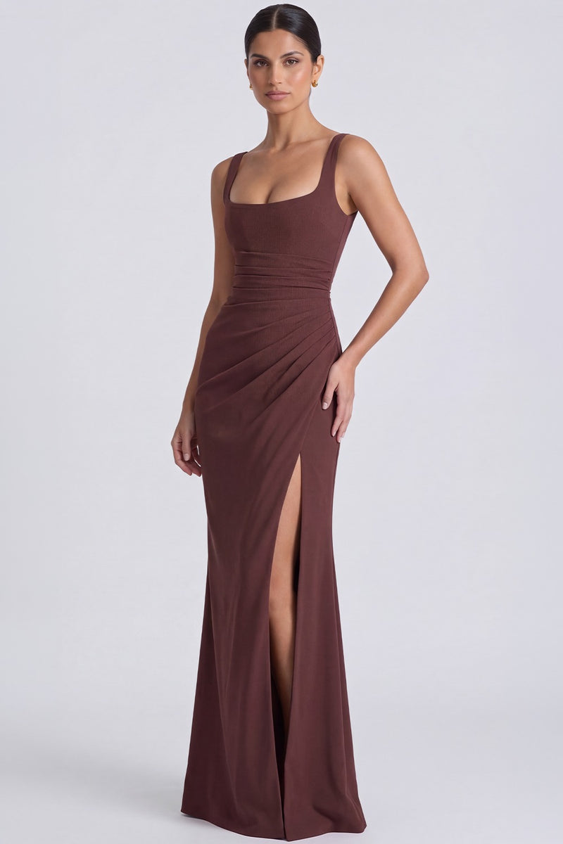 Vestido Longo Modelador Bérénice - Marrom