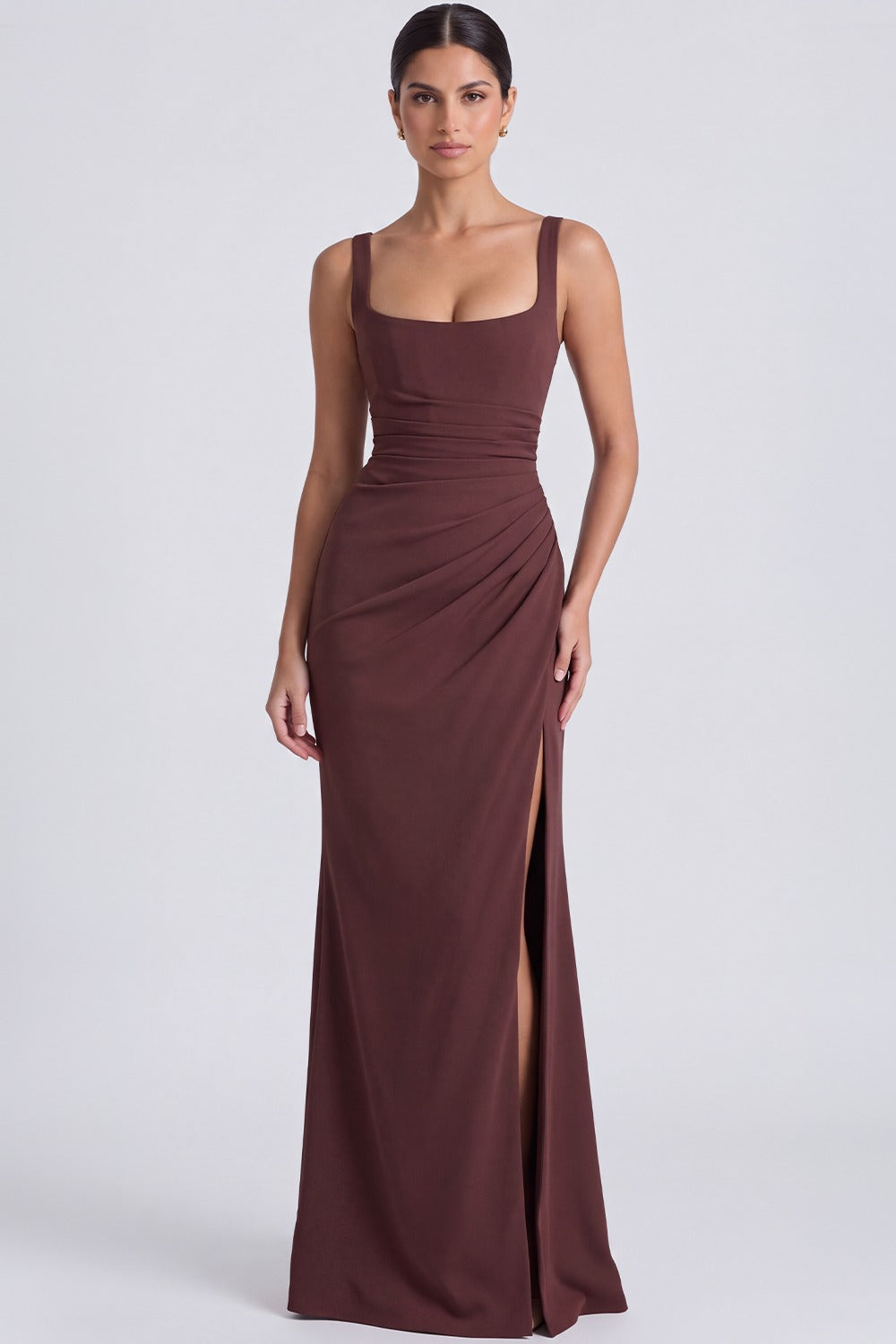 Vestido Longo Modelador Bérénice - Marrom