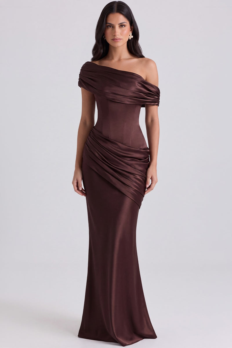 Vestido Longo Modelador Coralie - Marrom
