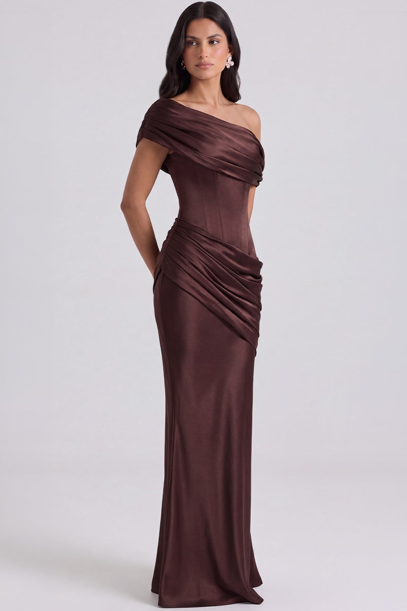 Vestido Longo Modelador Coralie - Marrom