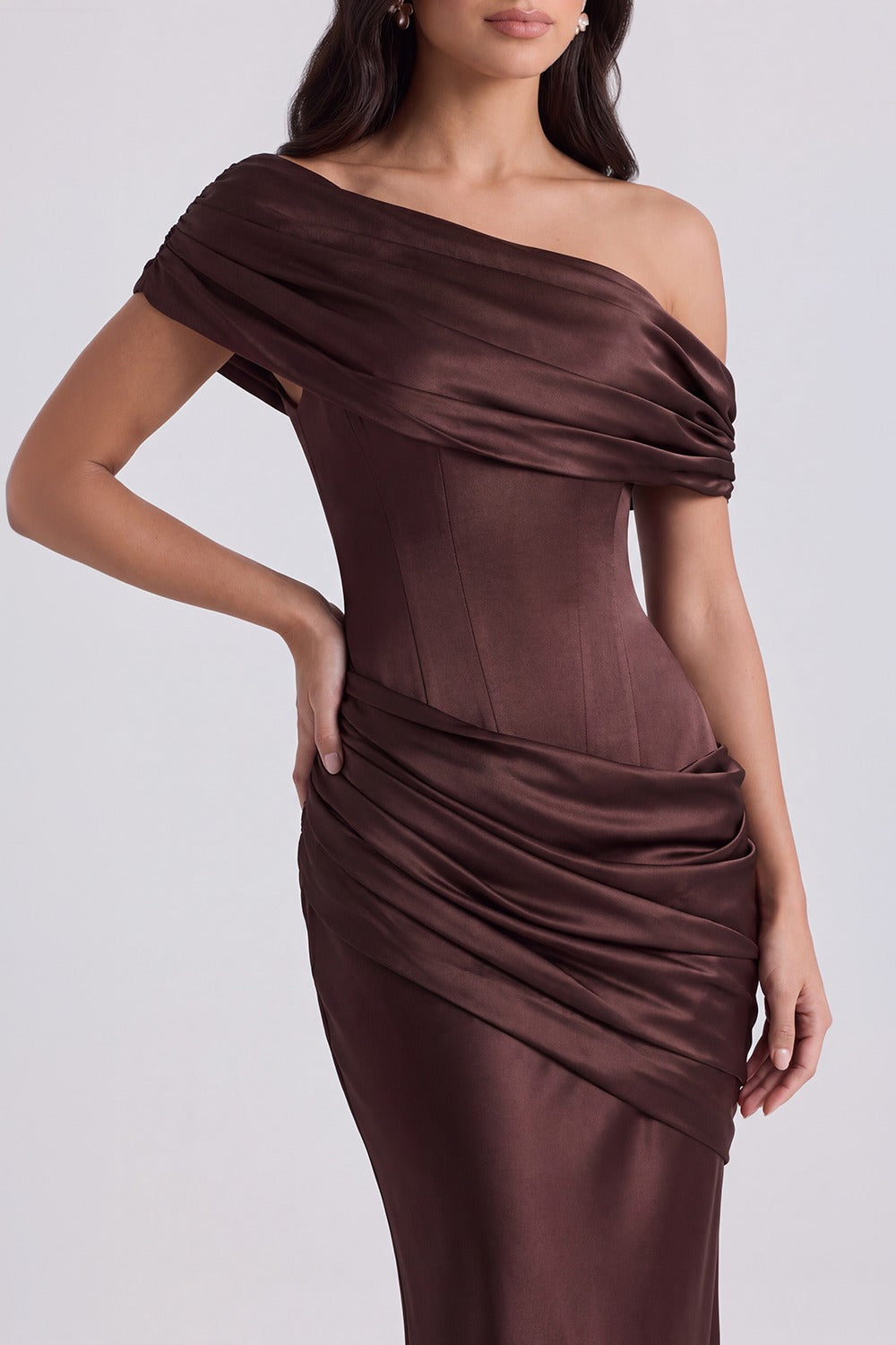 Vestido Longo Modelador Coralie - Marrom