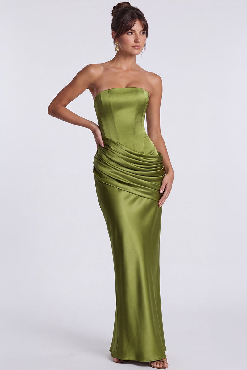 Vestido Longo Modelador Coralie - Verde Oliva