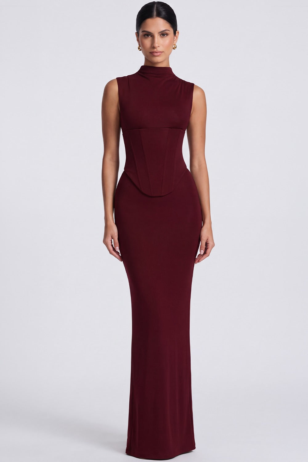 Vestido Longo Modelador Simone - Marsala