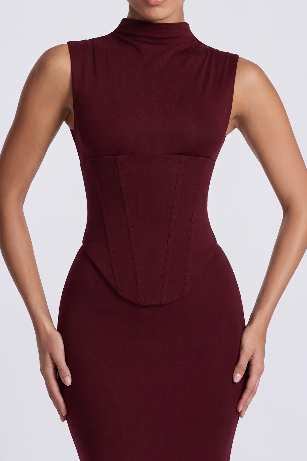 Vestido Longo Modelador Simone - Marsala