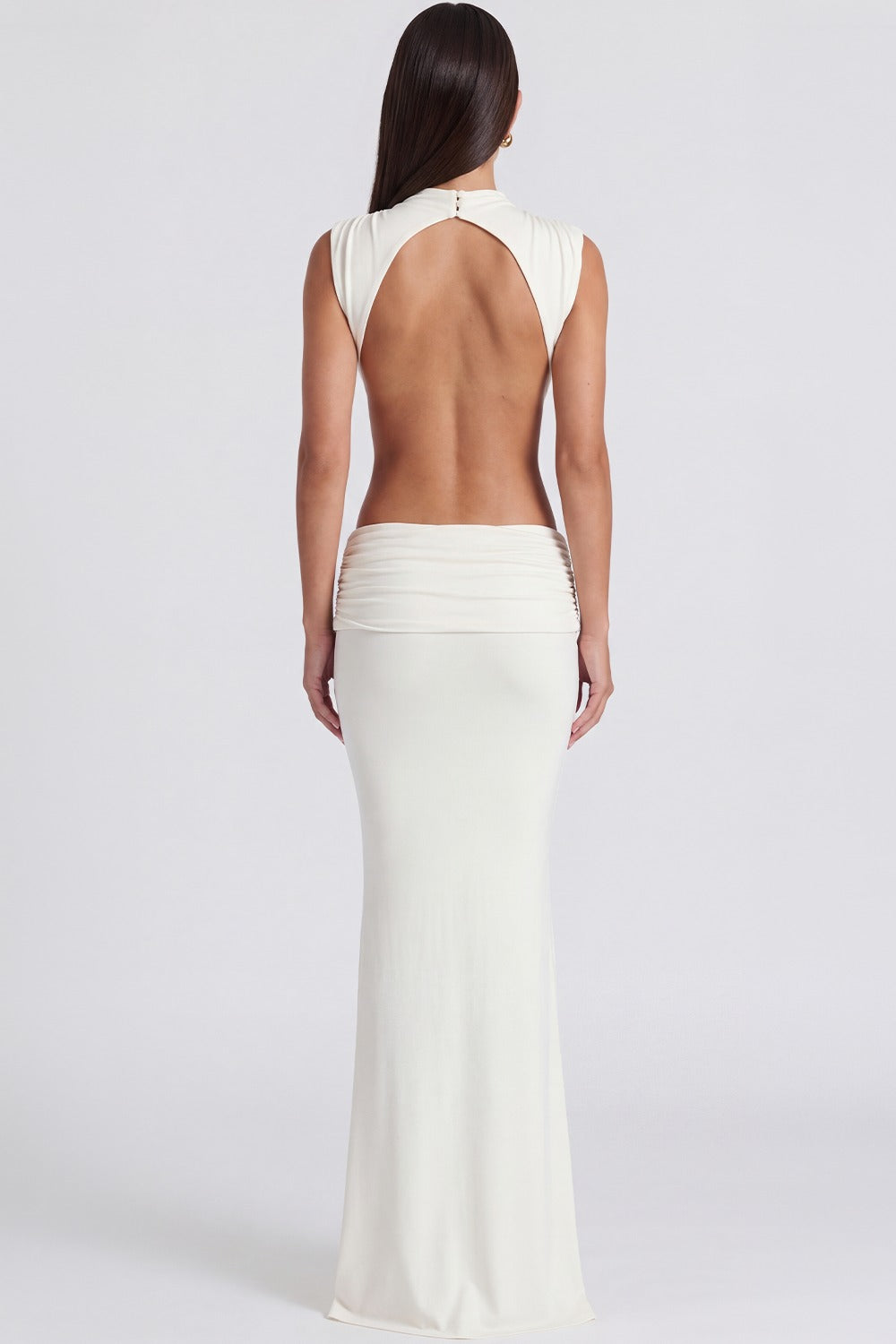 Vestido Longo Vazado Chantal - Off-White