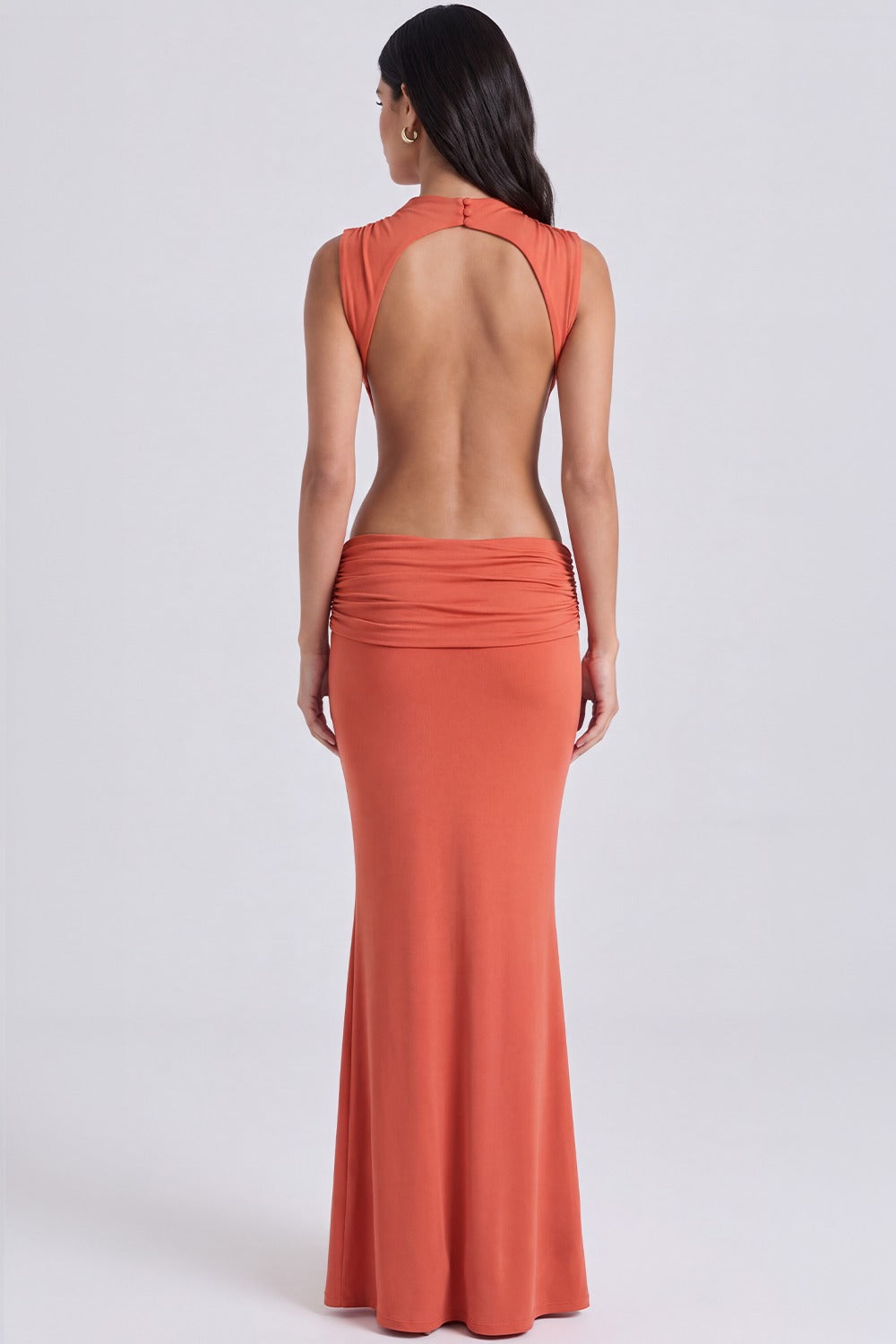 Vestido Longo Vazado Chantal - Terracota