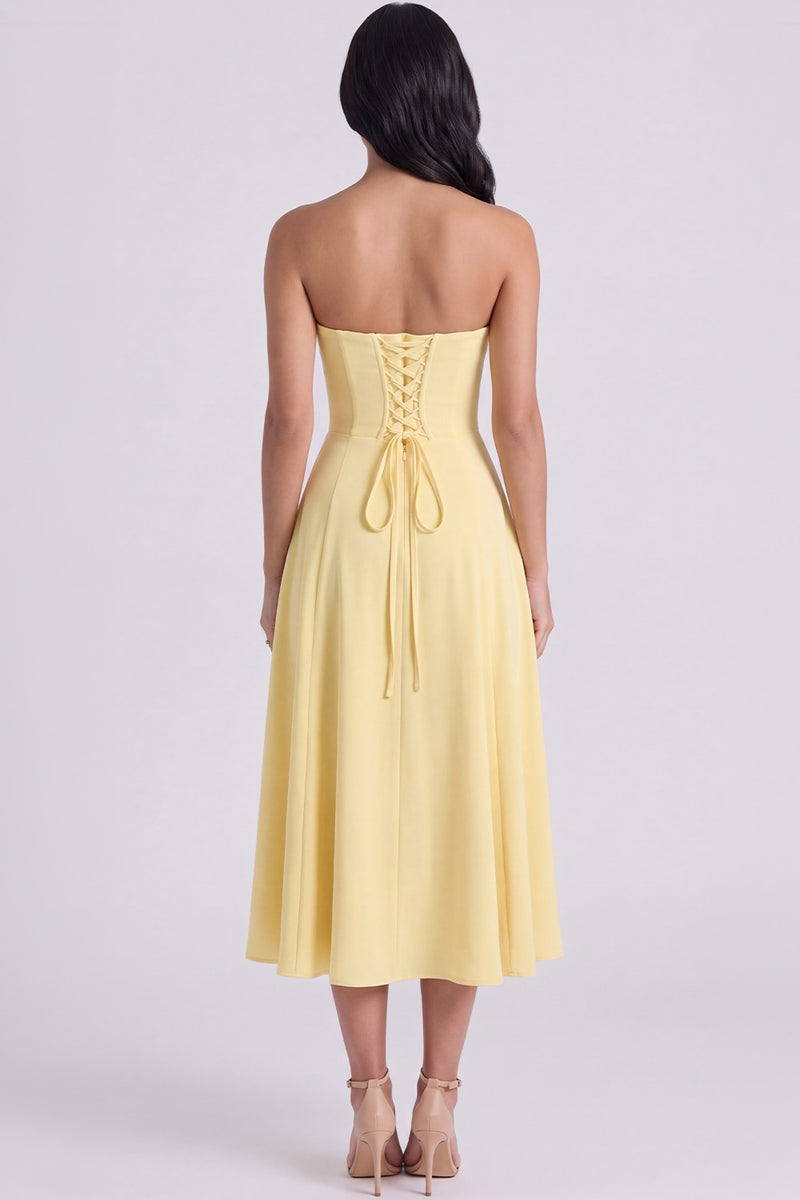 Vestido Midi Maíra - Amarelo