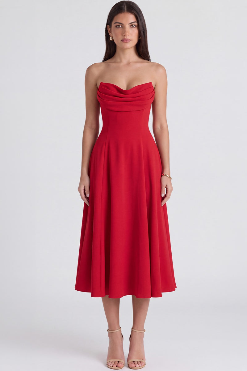 Vestido Midi Maíra - Vermelho