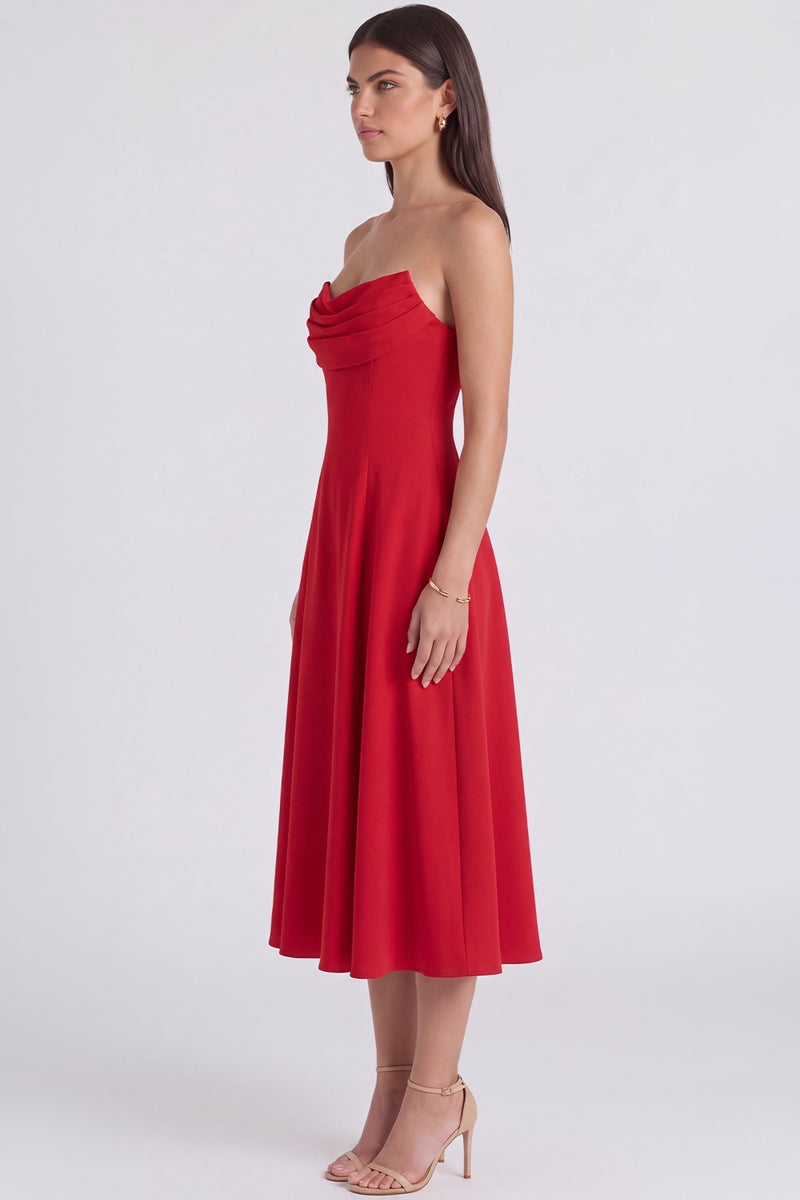 Vestido Midi Maíra - Vermelho